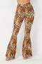 Super High Waisted Stretchy Bell Bottoms - Cheetah Print